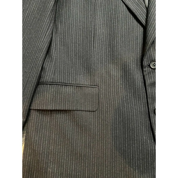 Hickey Freeman Sportcoat‎ Blazer in Black Striped~100%Wool~41R - Picture 3 of 4
